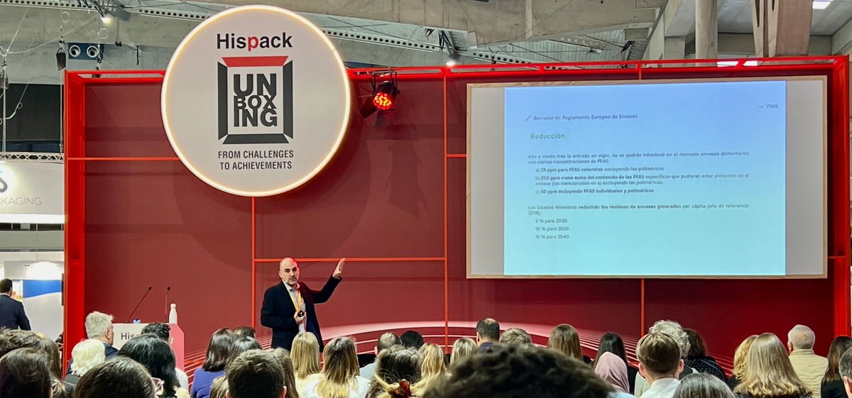 📦🔍 En @Hispackbcn se presentan las últimas soluciones en eficiencia y rentabilidad para abordar los retos de la industria del packaging en el ciclo de conferencias “Unboxing”. 📍En el Hall 2 del recinto de Gran Via #Hispack24