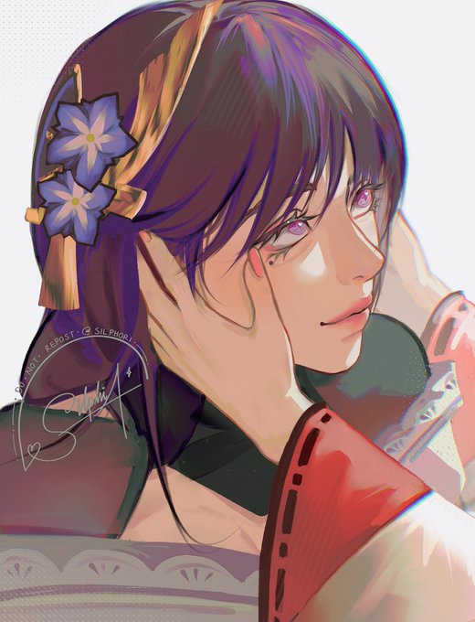 「flower purple hair」 illustration images(Latest)｜5pages