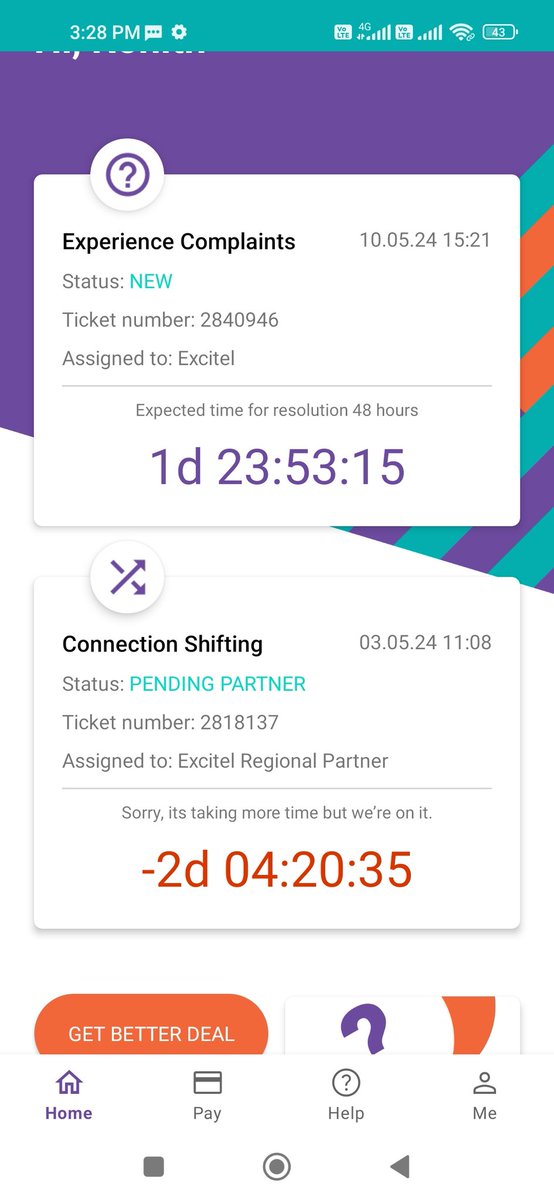 @excitel_rocks  Shifting connection taking more than 10 days. Unknowingly bought the service.
If you are not able to provide proper service why you guys sell the product.
Your technician is not responding to my calls and customer care is unresponsive.
#Worstbroadband #BadService