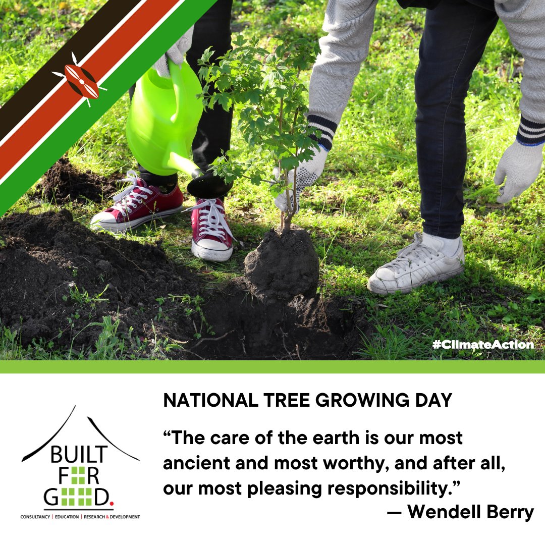 We join hands in Tree Planting Day today in honor of those lost to the devastating floods. Together, let's sow seeds of resilience and solidarity to build a greener, safer future for all.
#NationalTreeGrowingDay #BuiltForGoodAfrica #PlantATree #ClimateAction #SustainableLiving
