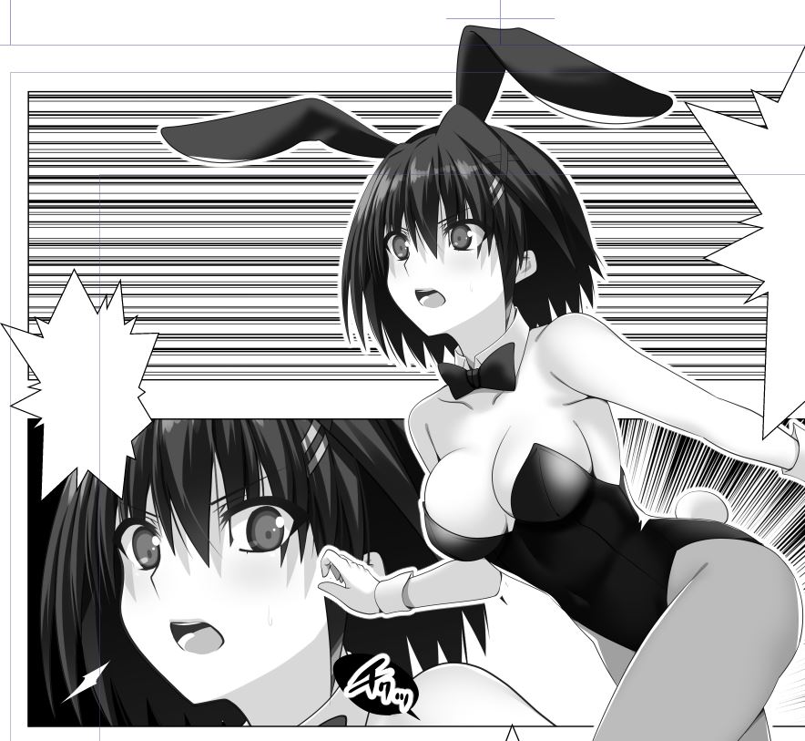 はやてさんのバニー衣装やっ!
結構お気に入りのページなのだ。
が…おかしいな、
メインはフェイトさんやなのはさんのバニー本なんだが…これは調査する必要があるな(キリッ 