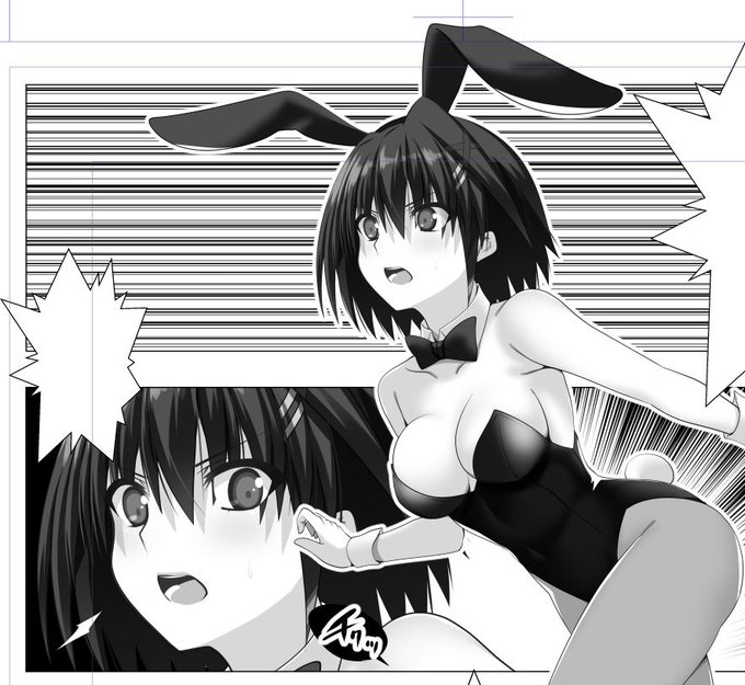 はやてさんのバニー衣装やっ!
結構お気に入りのページなのだ。
が…おかしいな、
メインはフェイトさんやなのはさんのバニー本なんだが…これは調査する必要があるな(キリッ 