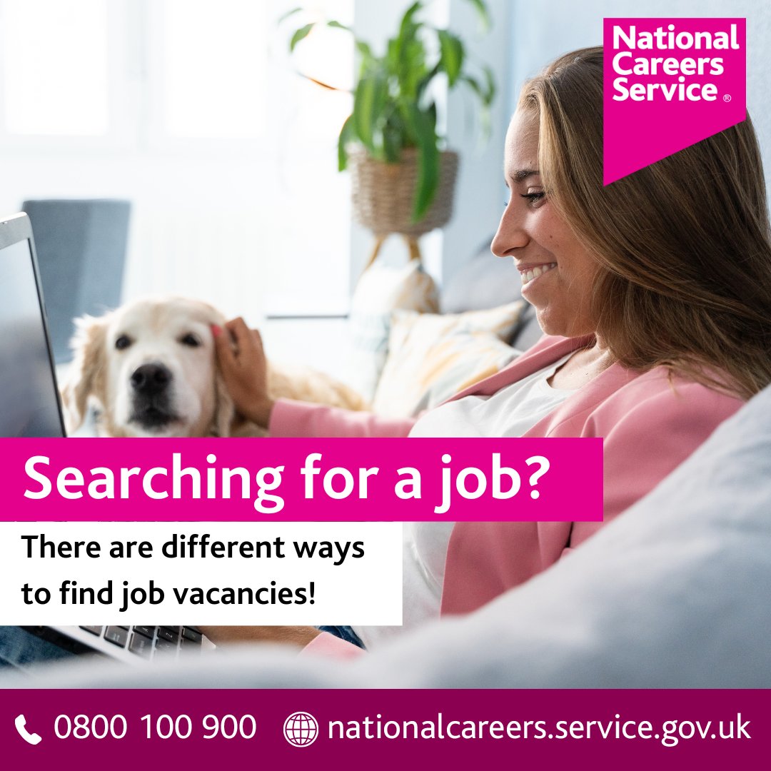 Searching for a job?

There are different ways to find job vacancies - such as through job boards, at job fairs and on networking sites.

Explore other ways to find job vacancies at nationalcareers.service.gov.uk/careers-advice….

#AskNationalCareers #JobSearch