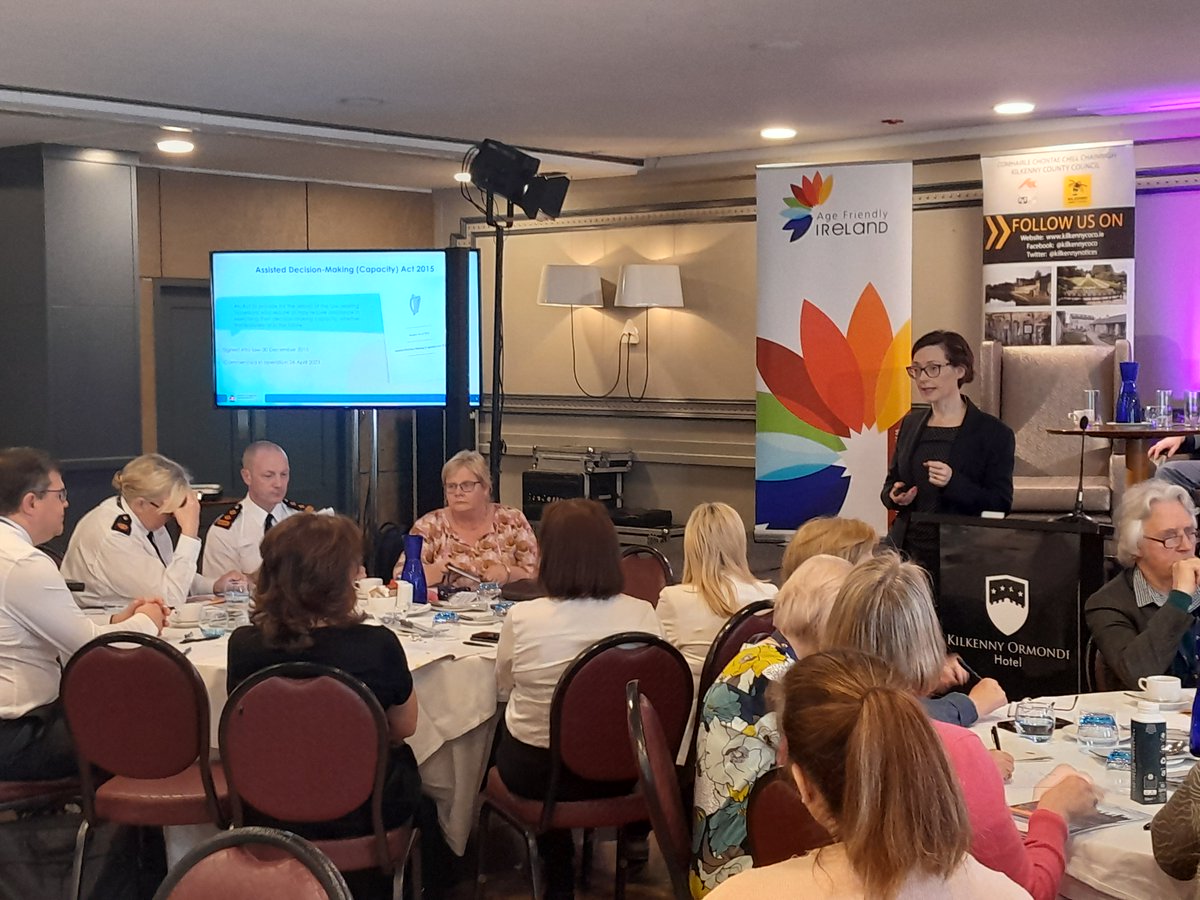 Aine Flynn, Director of Decision Support Services, sharing important information around Assisted Decision Making (capacity) Act 2015 @KilkennyNotice @DSS_Ireland #agefriendlyireland #healthyagefriendlyhomes
