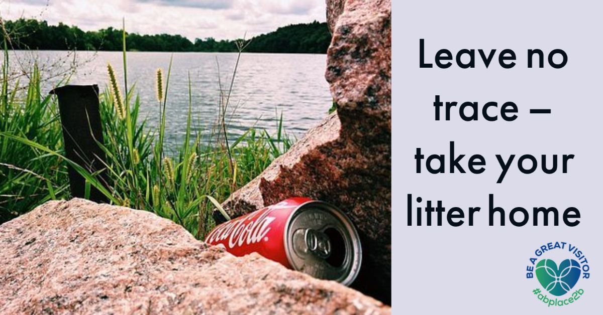 Be a great visitor – Leave no trace
Nobody likes to see litter. As we welcome visitors to #ArgyllandBute please remember to put your rubbish in a bin or take it home. It’s always a good idea to pack a couple of bags to take your litter home with you. #abplace2b