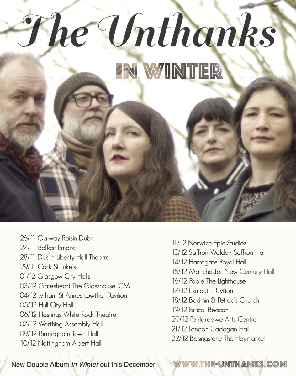 Grab the best tickets from midday today! the-unthanks.com/schedule