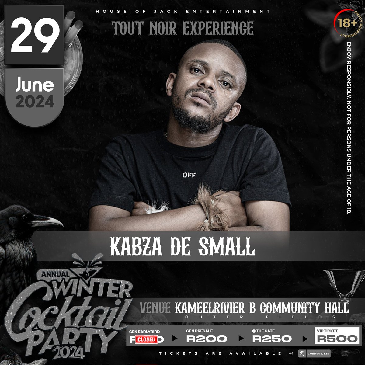 He needs no introduction, the multi-award winner 🏆 🥇 at this year's Metro FM Music Awards. Get ready for Amapiano Masterclass! The king of Amapiano: Kabza De Small.

#AWCP24
#AnnualWinterCocktailparty24 #HOJWCP24