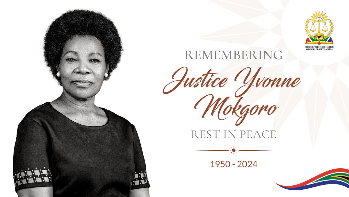 Honouring Justice Yvonne Mokgoro: She leaves a profound legacy of integrity, compassion, and tireless advocacy for justice. Lala ngoxolo.