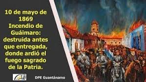 10 de mayo de 1869: Los mambises incendiaron Guáimaro antes de retirarse de la población. Las masas colaboraron con los insurrectos en esta labor. #Cuba #CubaViveEnSuHistoria #CiegodeAvila @trocha2022 @CubaMined  @Agramontinof