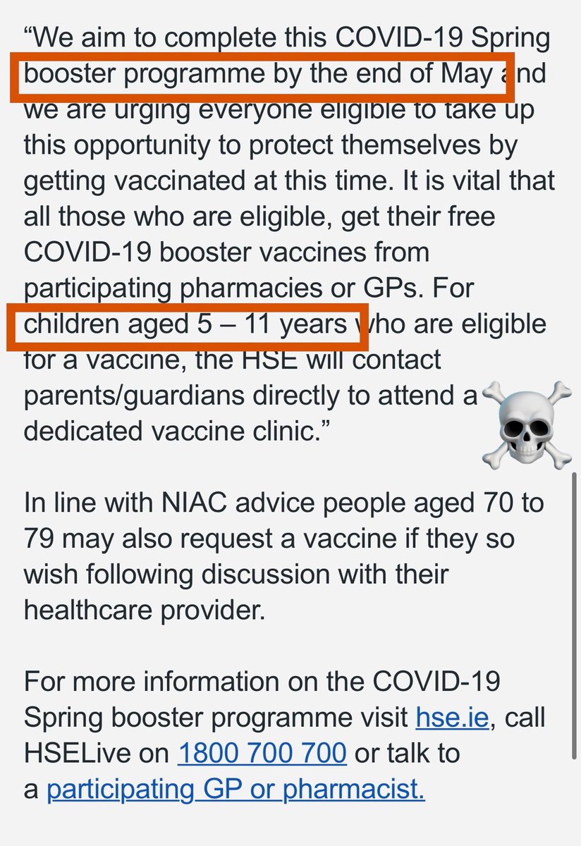 🧵1/3 Why is Dr Lucy Jessop, Director of the @HSELive National Immunisation Office, pushing the Covid injection despite the alarming data on safety and efficacy? HSE are still peddling the Vaxx - and to children! #StoptheShots Surely Dr. Jessop has seen the data? If she has,…