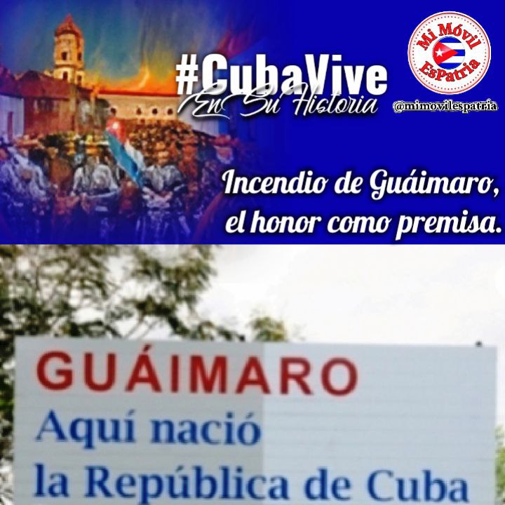 @mimovilespatria Como en #Bayamo los pobladores de Guaimaro prefirieron prender fuego antes ser esclavos de nuevo #CubaViveEnSuHistoria #MiMóvilEsPatria