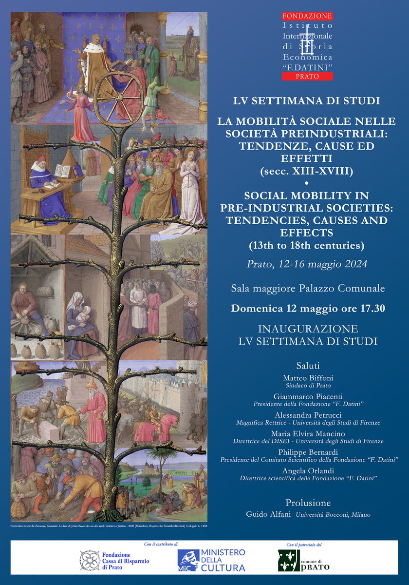 Dal 12 al 16 maggio si terrà la LV Settimana di Studi dal tema "La #mobilità nelle società preindustriali: tendenze, cause ed effetti (secc. XIII-XVIII)". La partecipazione è gratuita!