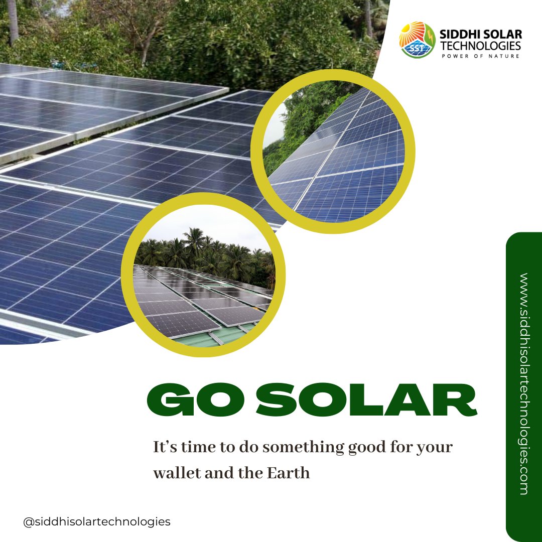 ☀️ Harness the power of the sun and make a positive impact on your wallet and the planet! 

#GoSolar #RenewableEnergy #SaveMoney #ReduceCarbonFootprint #SolarPanel #SolarEnergy #CleanPower #SustainableFuture #siddhisolartechnologies #solarcompany #solarpanels #solarinstllation