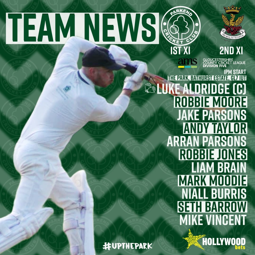 Team news! The 1s  head to Cirencester to kick off the new season! Unfortunately, the 2s are off against Huntley due to low numbers. 

🏏 @CirencesterCC 
📍The Park, The Bathurst Estate, GL7 1UT
⌚️1pm 
🗓 Sat 11 May

#upthepark