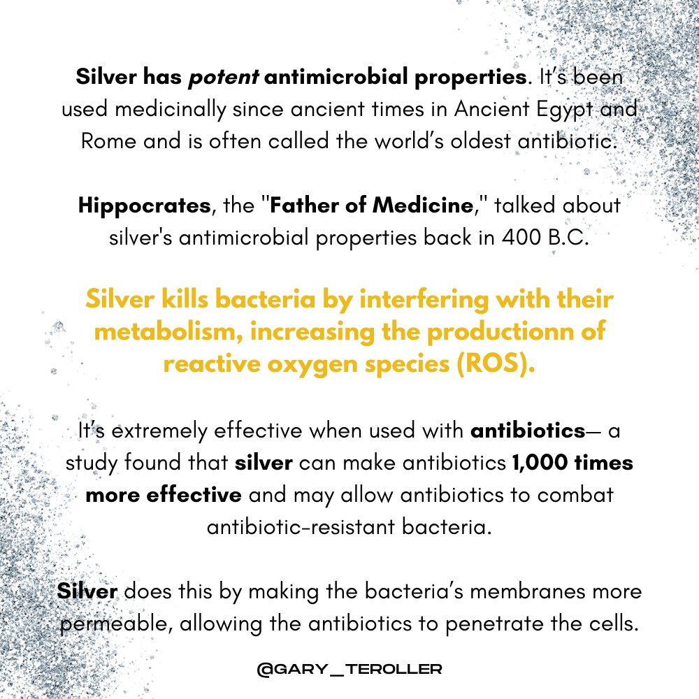 A 2500-year-old health secret. 
Silver wasn't just for fancy tableware! The French nobility's 'blue blood' came from silver utensils, which have powerful antimicrobial properties. Silver may even boost antibiotics' effectiveness!

1/2

#healthhack #alternativehealth