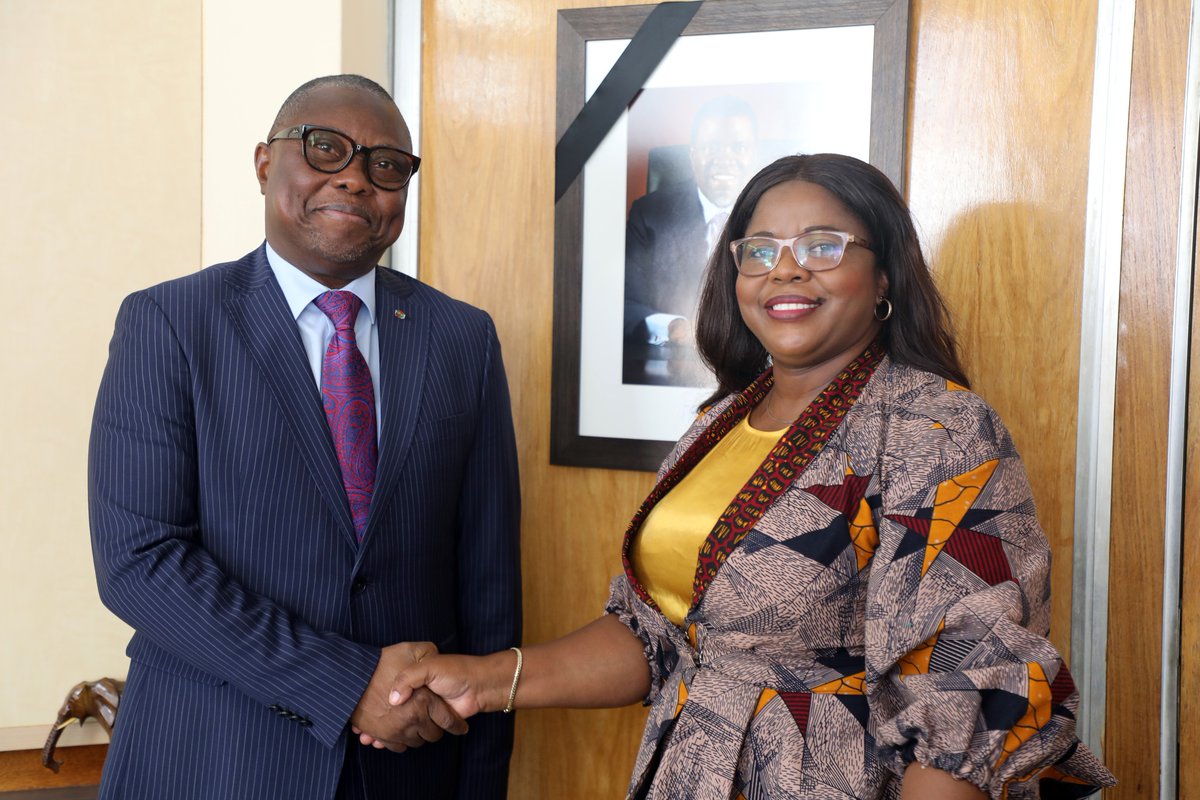 H.E. Eusebe Agbangla, Special Envoy of the Minister of Foreign Affairs of the Republic of Benin, H.E. Mr. Olushegun Adjadi Bakari, met with Hon. Jennely Matundu, Deputy Minister of International Relations and Cooperation, on 09 May 2024.