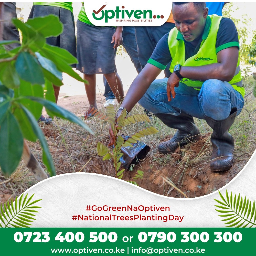 Every tree planted is a step towards a sustainable future. Let's plant trees this #NationalTreePlantingDay and let's create a greener world together! #GoGreenNaOptiven