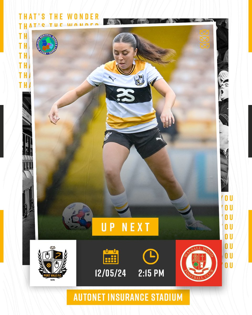 Upcoming Fixture!!! The squad return to Kidsgrove this weekend as we host Walsall Wood Ladies. 📆 Sunday 12th May ⌚️ 2:15 pm KO 🏟️ Autonet Insurance Stadium, ST7 1DQ 🏆 @wmrwfl Division One North 🎫 £4 Adults / £2 Concessions #PVFC | #UTV