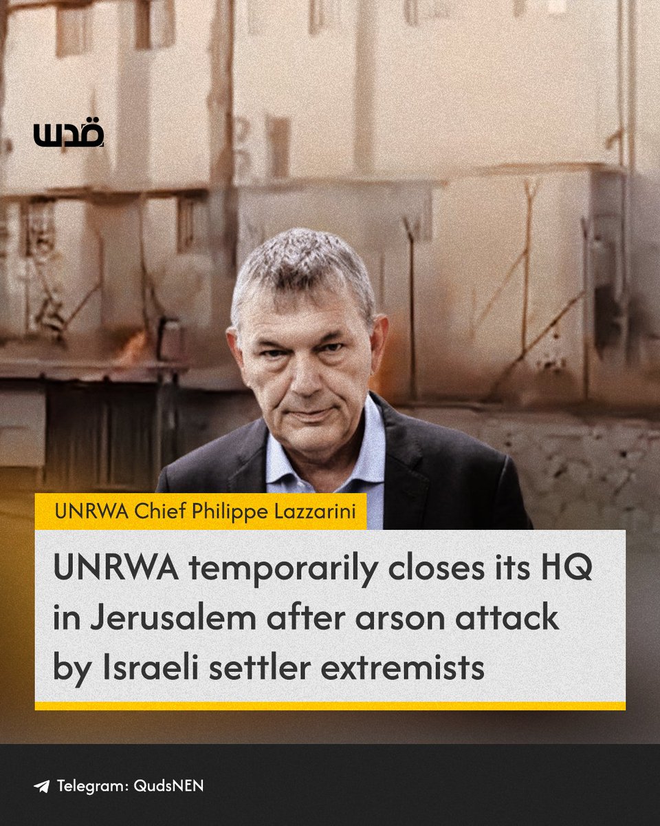 The head of the UN Relief and Works Agency for Palestine Refugees (UNRWA) has decided to temporarily close the Agency's headquarters in occupied Jerusalem after an arson attack by extremist Israeli colonists in the vicinity of the premises following weeks of protests.…