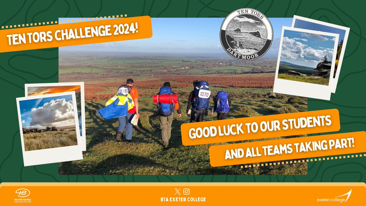 The Ten Tors Challenge 2024 is taking place over the next three days. Good luck to our students from BTA and to all teams taking part! 
@exetercollege 
@havenbanksoec 
@armytentors