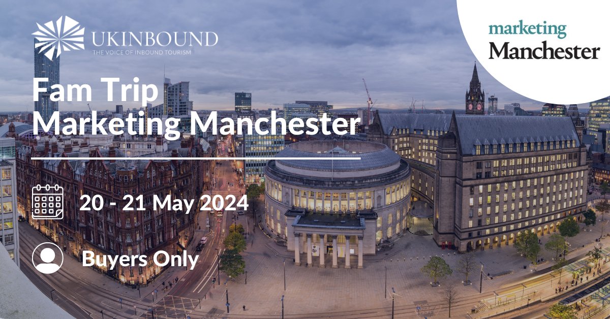 ONE SPACE REMAINING

Buyer members - join us for a #famtrip with @marketing_mcr! Explore the dynamic cultural scene, iconic landmarks & hidden gems of this wonderful city. A fantastic opportunity to discover #traveltrade products on offer in this region! 

bit.ly/3UUBF1p