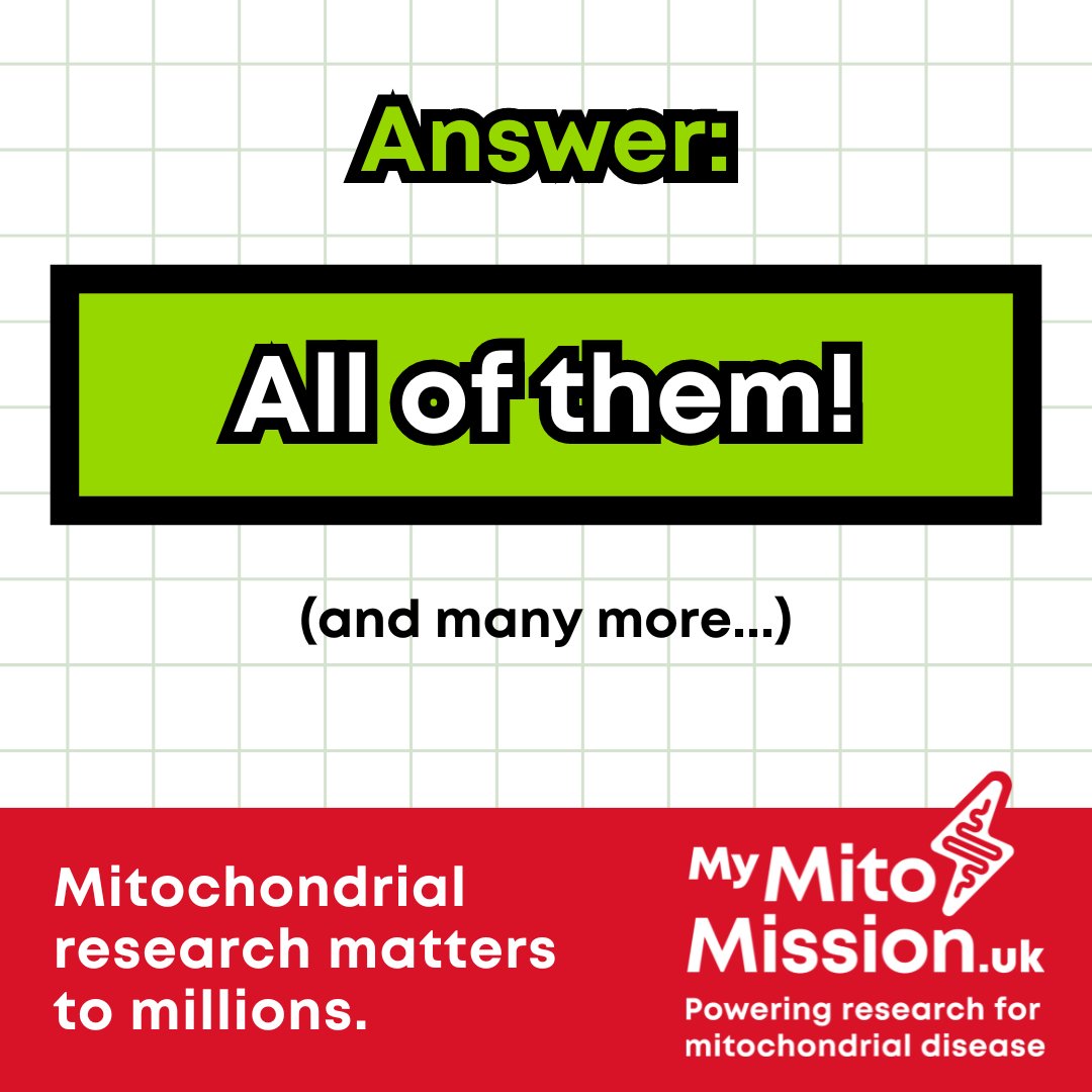 ❗ Which illness involves damage to your mitochondria? ⚡ Head to our website to find out why #MitoMattersToMillions! #mitochondrialdysfunction #mitochondrialresearch #mitoawareness #mitoresearch #mitoaware #mitochondrialdiseases