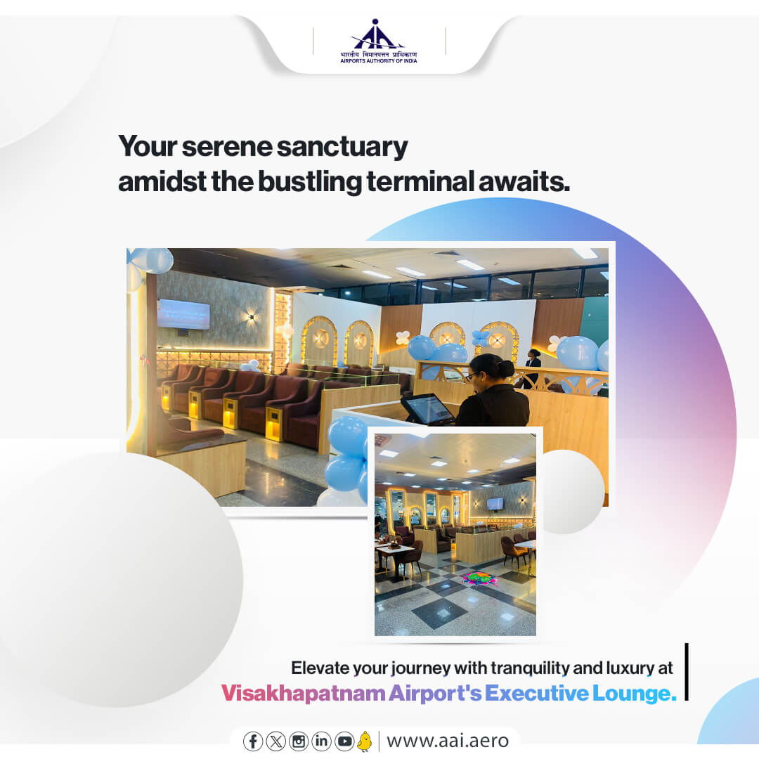 Passengers at Visakhapatnam Airport can indulge in the comfort of an Executive Lounge, conveniently located within the domestic security hold area, offering a serene retreat while awaiting their respective flights. This exclusive amenity is accessible to all travelers providing a…