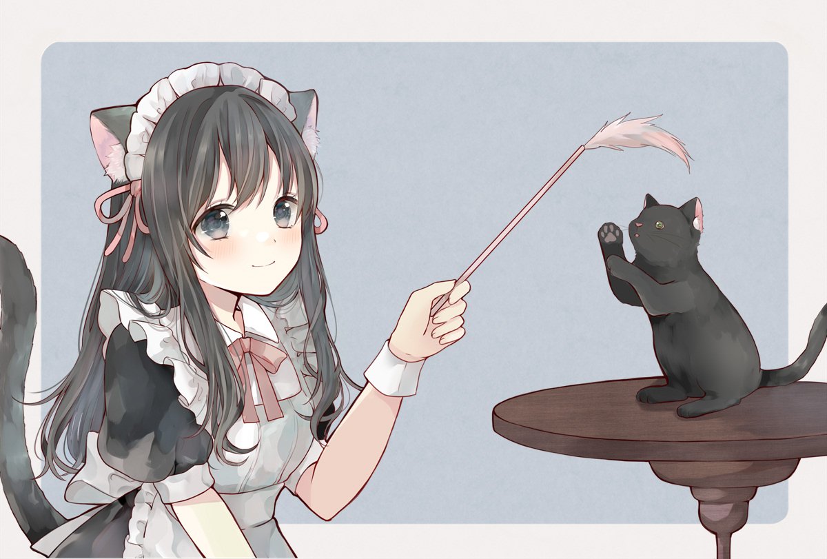 「メイドの日の黒猫メイドちゃん#メイドの日2024 #メイドの日 」|ちくわてんのイラスト