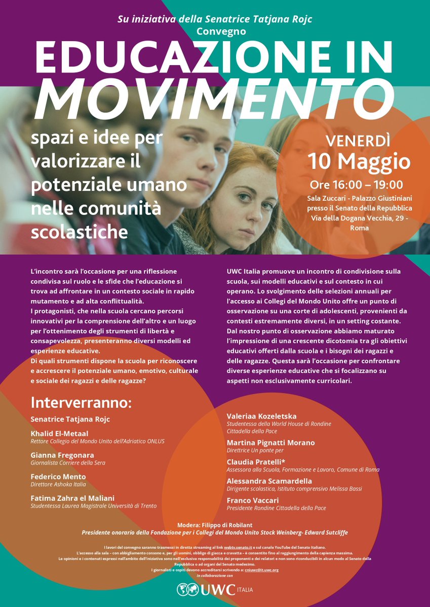 Un Ponte Per (@unponteper) on Twitter photo Presenti oggi a Roma per l'importante convegno "EDUCAZIONE IN MOVIMENTO" dalle 16 presso Sala Zuccari di Palazzo Giustiniani - Presidenza del <a href="/SenatoStampa/">Senato Repubblica</a>. Tra i tanti preziosi ospiti interverrà anche la nostra Direttrice <a href="/martina_upp/">Martina Pignatti M.</a>. Anche in diretta su webtv.senato.it Presenti oggi a Roma per l'importante convegno "EDUCAZIONE IN MOVIMENTO" dalle 16 presso Sala Zuccari di Palazzo Giustiniani - Presidenza del <a href="/SenatoStampa/">Senato Repubblica</a>. Tra i tanti preziosi ospiti interverrà anche la nostra Direttrice <a href="/martina_upp/">Martina Pignatti M.</a>. Anche in diretta su webtv.senato.it