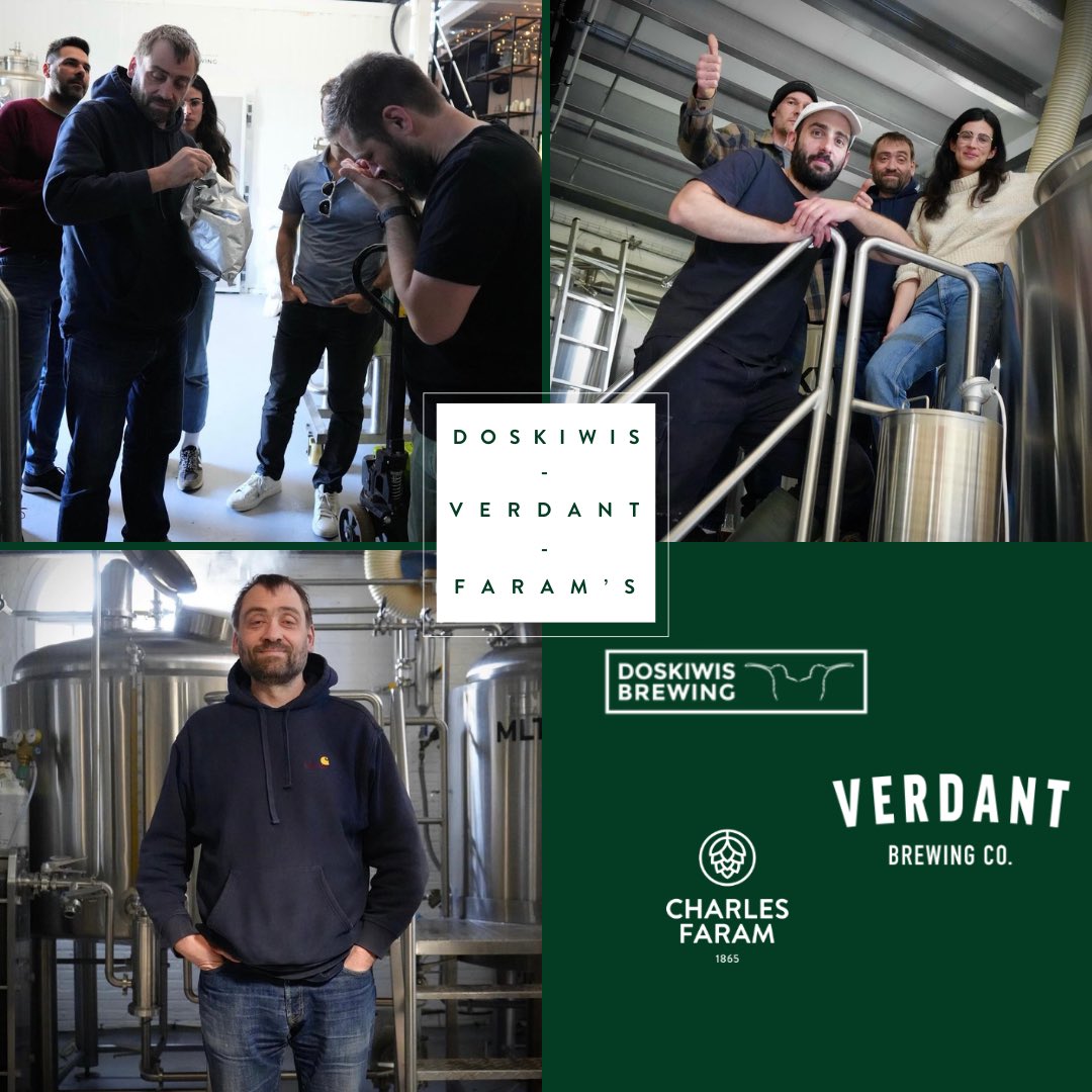 Big shout out to Doskiwis and Verdant for this brilliant brew! “An IPA with great British hops” - Doskiwis 💚 Supplied by yours truly! Here’s to many more collabs and using the “finest” of British hops! 🍻 🌱 #friendsoffaram #faramfamily #collab @VerdantBrew