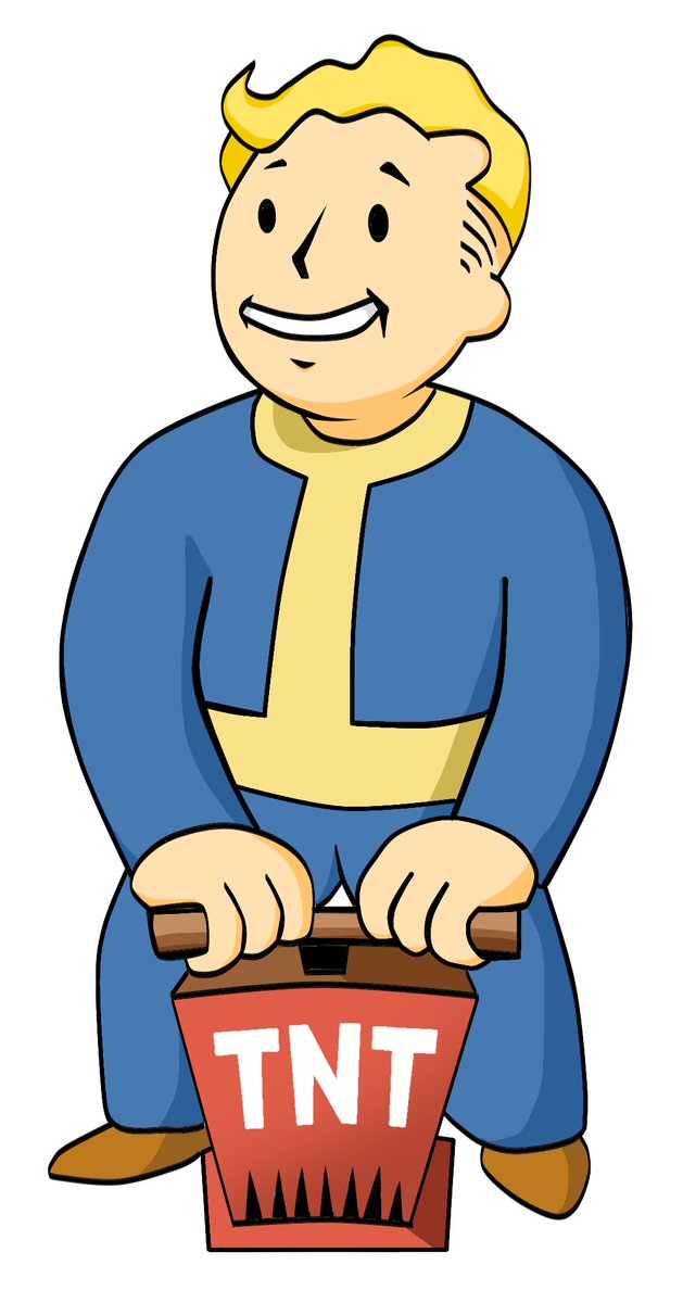 見て!!
生まれて初めて1から1人で描いたVAULT-BOY!!
凄くない!?