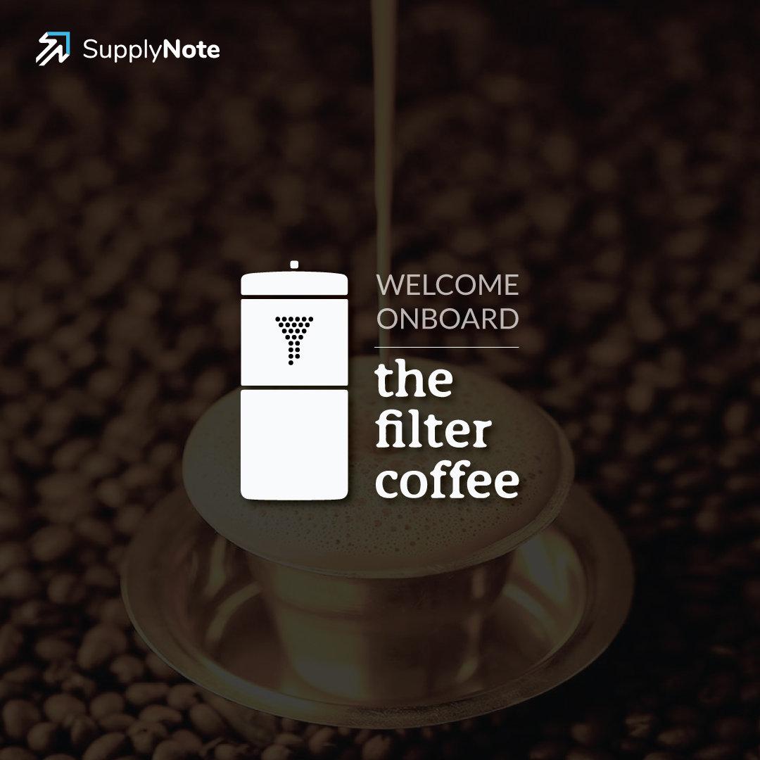 Welcome aboard, The Filter Coffee! Excited to start this flavorful journey together. Here's to authentic South Indian flavors and efficient operations.
Let's brew something amazing together!
.
.
.
#SupplyNote #TheFilterCoffee #Onboard #IMS #foodtech #restaurant #supplychain