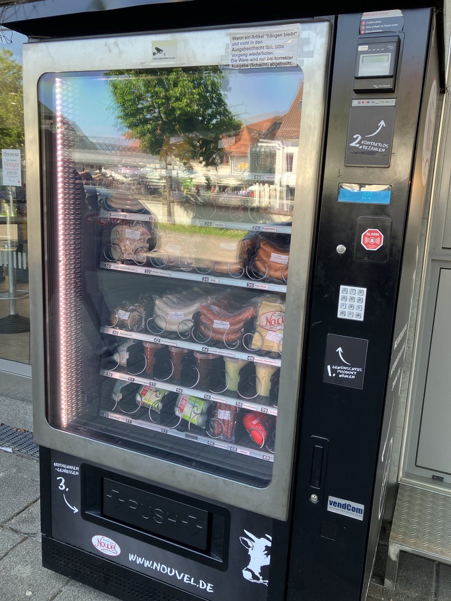 You know you are in Germany…when you come across a vending machine for sausages and meat 😂
