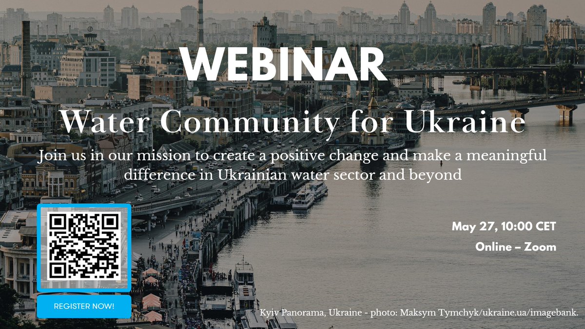 Join our webinar to drive positive change in Ukraine's water sector and beyond. Engage with experts, policymakers, NGOs, and citizens to rebuild resilience and prosperity. Register now 👉 us06web.zoom.us/meeting/regist…