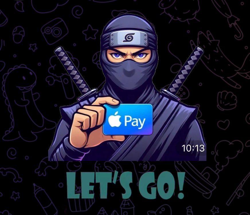 You can use #applepay to buy *ninja tokens direct!!! *nkds what a week this is gonna be for the *shinobininja project