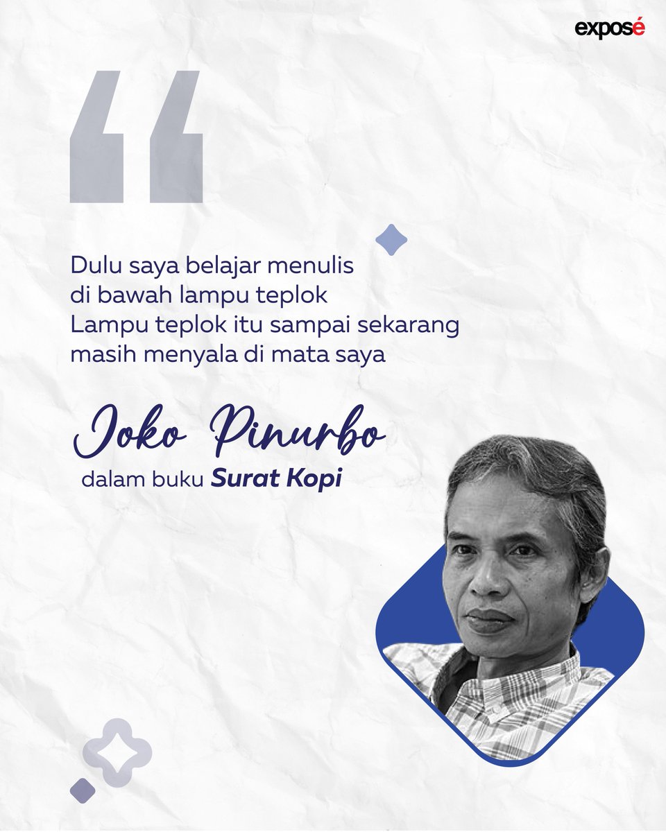 Semangat belajar menulis ini harus terus digaungkan. Siapa tahu, kita bisa sehebat Joko Pinurbo ✨ #quote #puisi #JokoPinurbo #exposépublishing