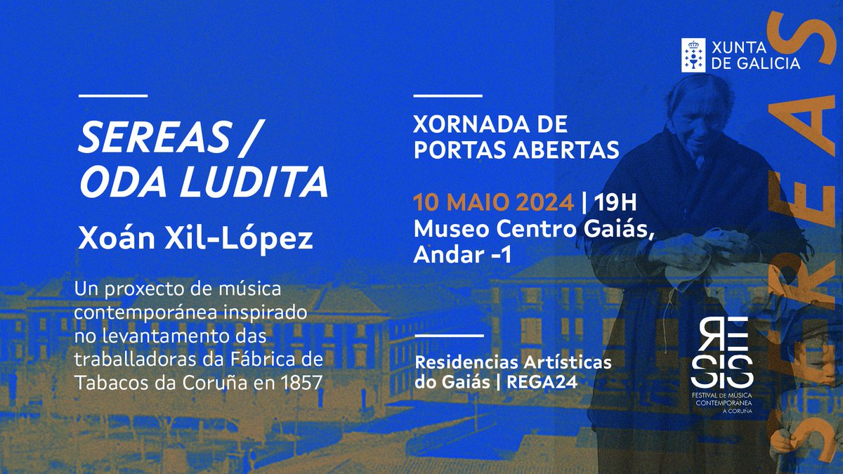 Hoxe no Gaiás poderemos ver un petisco de «Sereas/Oda ludita», proxecto en colaboración co @ResisFestival e as Residencias Artística do Gaiás. Entrada de balde! Un concerto inspirado na revolta das cigarreiras da Fábrica de Tabacos da Coruña en 1857 👇 🔗resisfestival.com/la-fabrica-ill…