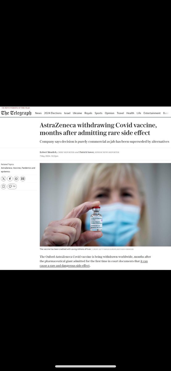 BGatesIsaPyscho's tweet photo. ‼️ Astra Zeneca admit Vaccine causes Blood Clots
‼️ Astra Zeneca pull Covid Vaccine from market
‼️ Astra Zeneca are ANTI-VAXERS https://t.co/VPAyRe5AXy