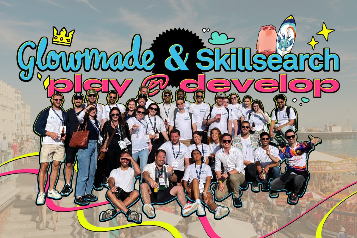 Glowmade is partnering with <a href="/skillsearch/">Skillsearch</a> once again to host PLAY@DEVELOP 2024 🥂🎉

So get ready for:
- Drinks on the beach
- Faces from all over the industry
- Custom merch &amp; sweet treats
- Fundraiser &amp; raffle for <a href="/SpecialEffect/">SpecialEffect</a>

INFO &amp; FREE TICKETS HERE: shorturl.at/qvMQ3