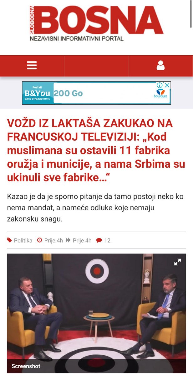 Depuis une semaine, plusieurs médias de Bosnie-Herzégovine réagissent aux propos du président de la République serbe de Bosnie, @MiloradDodik, sur le plateau d’OMERTA 🎙️ Retrouvez cet entretien complet avec @LeSommierRgis sur Youtube 🎥 youtu.be/i26z3pDYSOg?si… #MiloradDodik