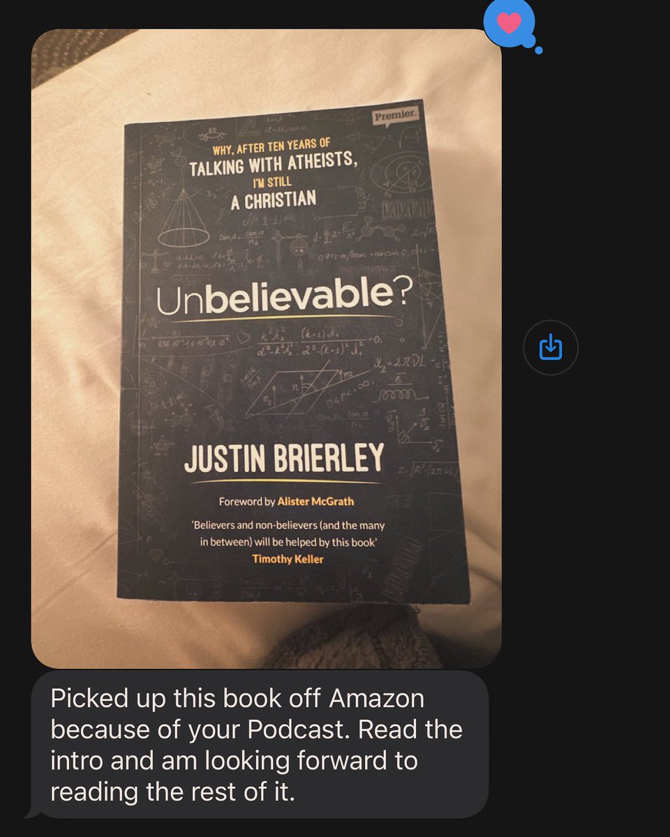 Got this kind message the other day from a friend and fan of the podcast who enjoyed my interview with @JusBrierley. Make sure you find Brierley’s latest book The Surprising Rebirth of Belief in God, available at booksellers everywhere.