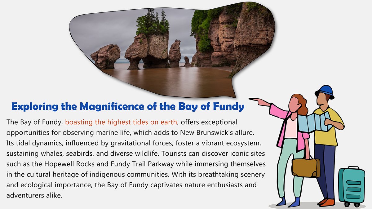 Unveiling the Enchantment of the Bay of Fundy
Read More:
lnkd.in/d22JQdZT
#funday #bayoffundy #newbrunswick #canada #atlanticcoast #northamerica #whales #tidesruggedshores #beautifuldestinations #canadaattractions