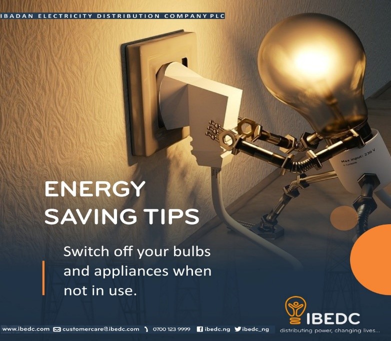 Always switch off electrical appliances when not in use.

#ibedc #staysafe #safetyfirst #safetyalways #distributingpower #changinglives