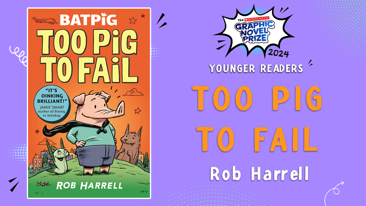 Walker Books (@walkerbooksuk) on Twitter photo Congratulations to <a href="/HarrellRob/">Rob Harrell</a> for Batpig: Too Pig to Fail being shortlisted for the first ever Scholastic Graphic Novel Prize.
We're thrilled to see our favourite super-swine shortlisted for this award!🦇🐽 Congratulations to <a href="/HarrellRob/">Rob Harrell</a> for Batpig: Too Pig to Fail being shortlisted for the first ever Scholastic Graphic Novel Prize.
We're thrilled to see our favourite super-swine shortlisted for this award!🦇🐽