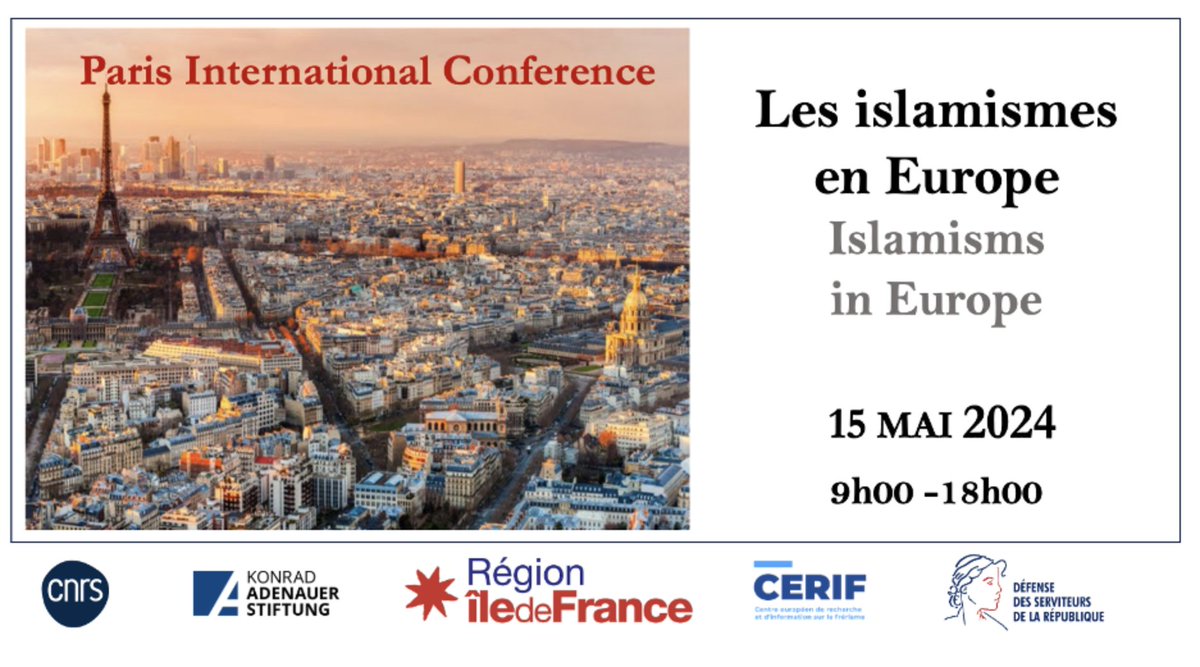 Colloque scientifique international ouvert au public, le 15 Mai. Sur réservation ici : islamisms.sciencesconf.org