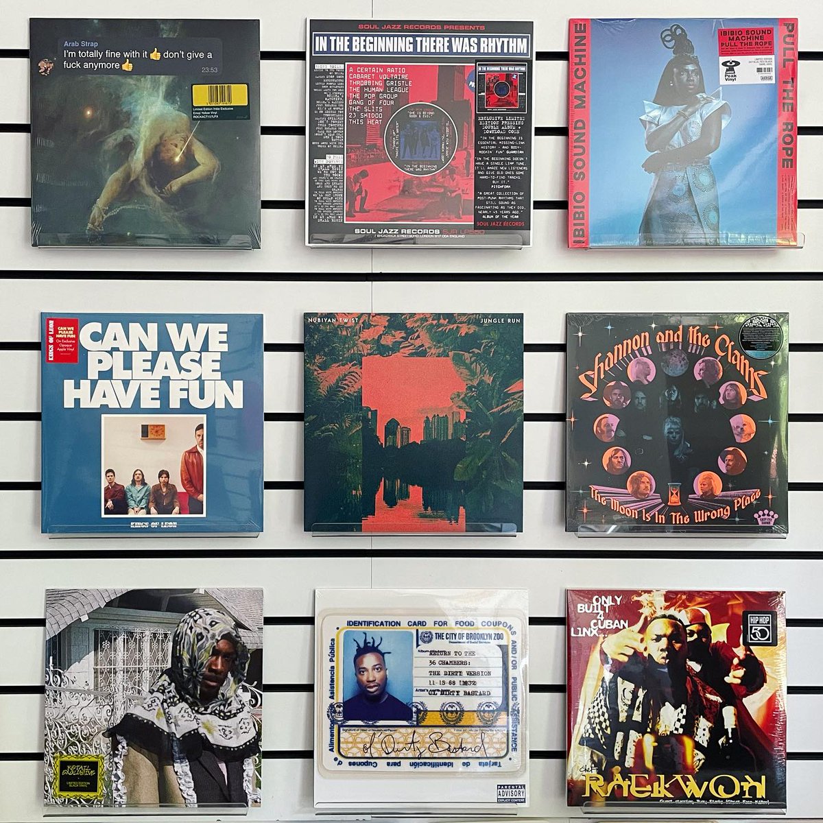 HAPPY FRIDAY!! 🎉 We have a big one for you this week (part 1): Featuring a line up of Arab Strap, In The Beginning There Was Rhythm, Ibibio Sound Machine, Kings Of Leon, Nubiyan Twist, Shannon & The Clams, JPEGMAFIA, ODB, Raekwon and more! Find them at mixeduprecords.com