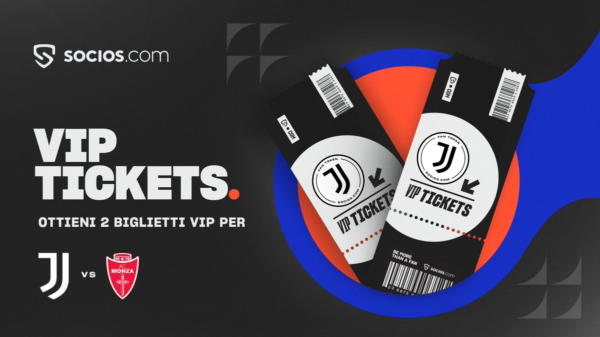 🍀 Sorpresa per i tifosi bianconeri! ⚪️⚫️

Potete infatti ottenere 2 VIP Ticket per <a href="/juventusfc/">JuventusFC</a> v <a href="/ACMonza/">AC Monza</a> del 26 maggio!
 
Per partecipare, 3 semplici regole!
👉Segui <a href="/SociosItalia/">Socios.com Italia</a>
🔁 Retweetta questo post
🙋‍♂️Tagga un amico che non ci segue!