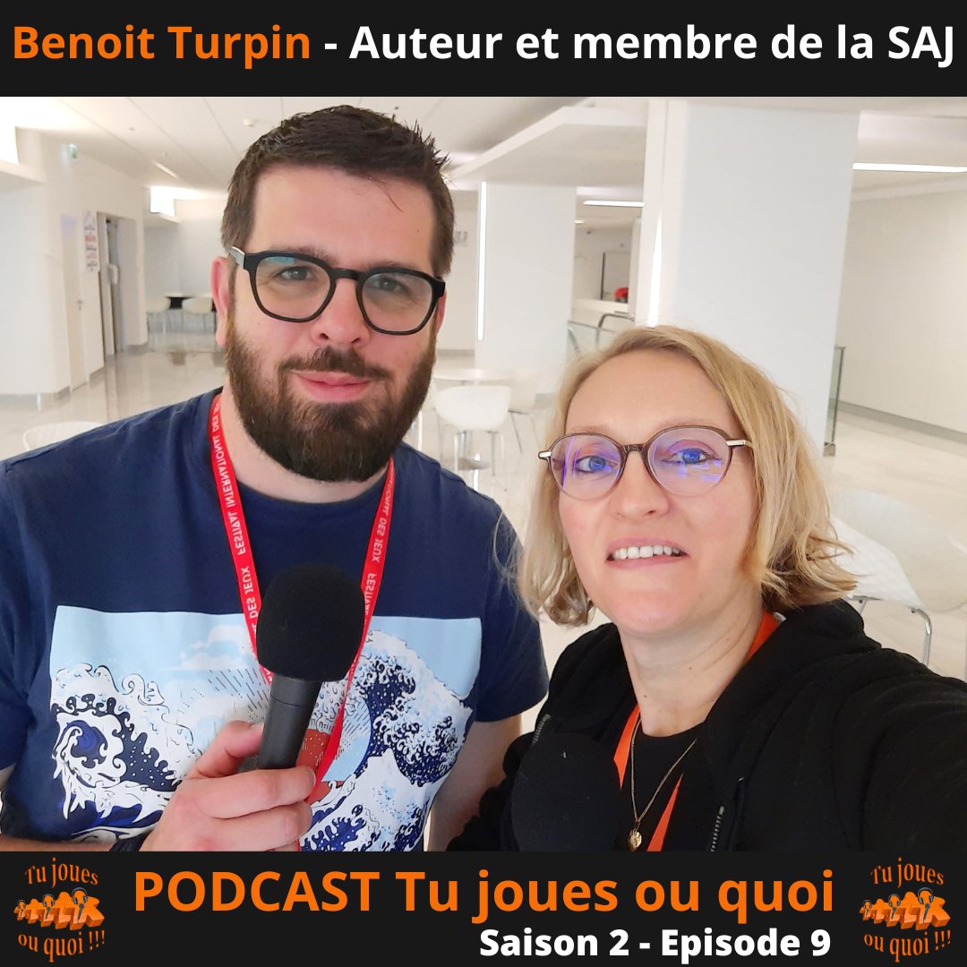 Rencontre avec <a href="/benoit_turpin/">benoit turpin</a> l'auteur entre autres de la série de jeux #Welcome sortis chez Blue Cocker, et ancien président de <a href="/La_SAJ_Fr/">SAJ - Société des Auteurs de Jeux</a> 
🎙️parcours, succès, statut d'auteur, reconnaissance culturelle du jeu de société
🎧podcast.ausha.co/tujouesouquoi/…