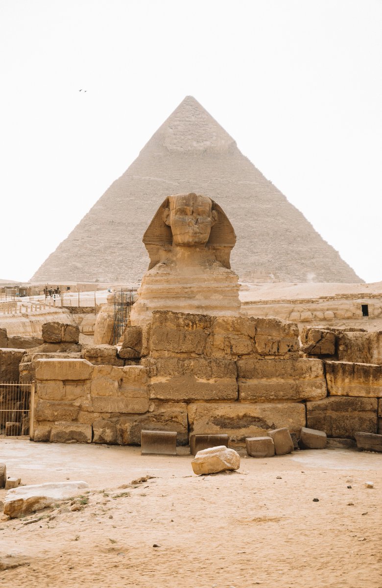 Looking for something 👃 📍The Pyramids Of Giza, Egypt 📸 Alex Azabache on Unsplash #Egypt #GizaPyramids #Travel #Pyramids #Giza #Sphinx
