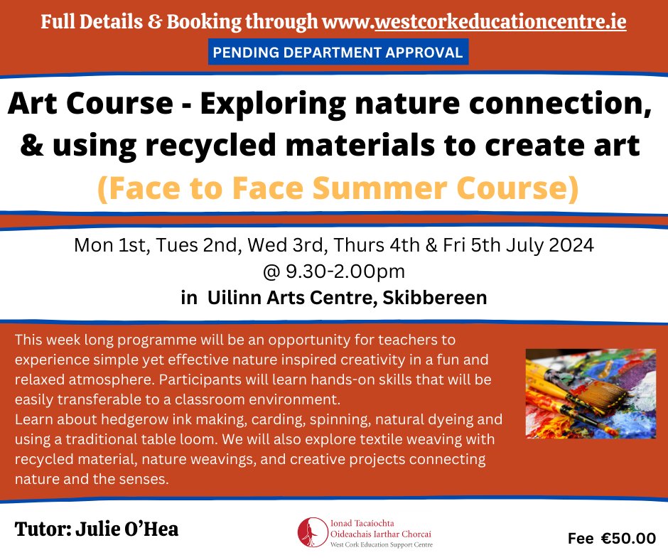 Summer courses are now open for booking through westcorkeducationcentre.ie/summer-courses… @DalyDympna @ESCItweets